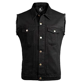 CAPRICORN ROCKWEAR black with frayed arms Černá XL