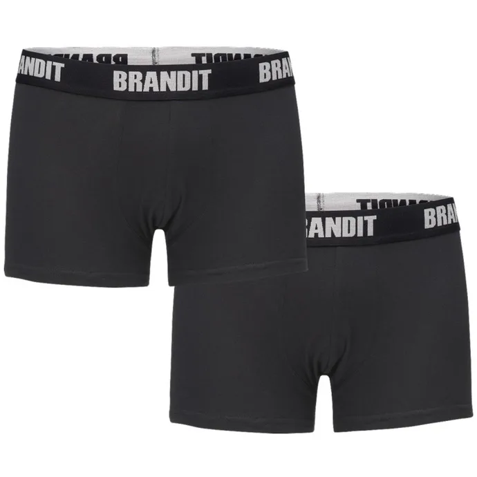 boxerky pánské (set 2 kusů) BRANDIT - 4501-black+black S
