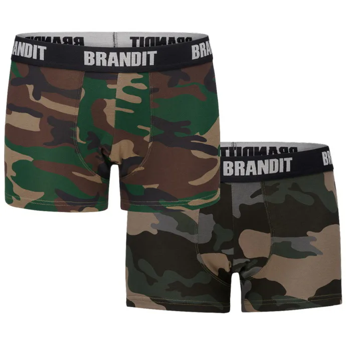 boxerky pánské (set 2 kusů) BRANDIT - 4501-woodland+dk.camo S