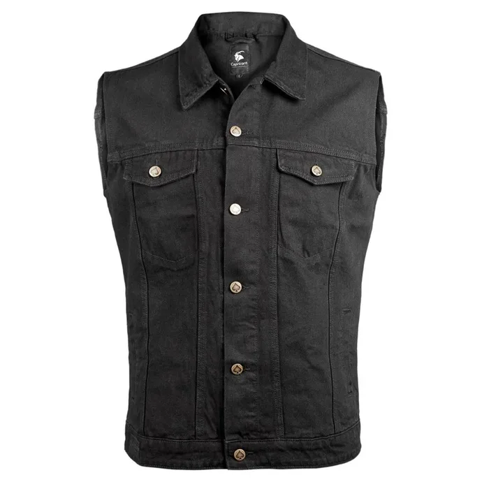 CAPRICORN ROCKWEAR black without frays Černá S